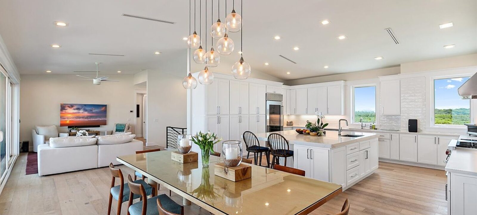 Dining and living area