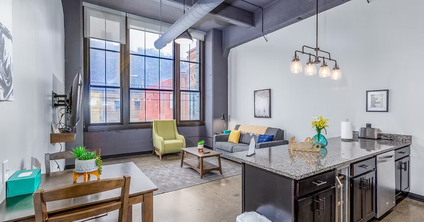 Modern apartment living area